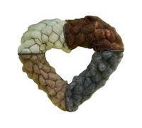 Kelisdi Nido de pájaros de hierro en forma de corazón de fibra de algodón recargable para jardín, hábitats de vida silvestre, decoración de jardín, patio, hábitat de pájaros