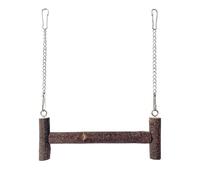 Kelisdi Percha colgante para mascotas pequeñas, soporte de madera para pájaros, hámsteres, jerbos, ejercicio, columpio para pájaros, proveedor al aire libre, juguete de columpio simple