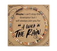 Kelisdi Piedra ajustable tejida a mano con tarjeta de bendición disponible en varios diseños de colores para personalizar estilos, tamaño ajustable, talla única, como se describe