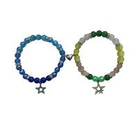Kelisdi Pulseras para parejas con diseños de corazón, materiales de alta elasticidad para comodidad para eventos románticos y uso diario, joyería con símbolo de relación, talla única, como se describe