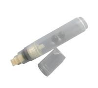 Kelisdi Rotulador de pintura vacía recargable, acrílico, marcador vacío de 10 mm, punta plana/redonda, para pintar sobre papel, madera, cerámica, metal, tubo