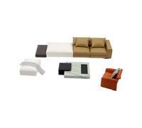 Kelisdi Sofá compacto de casas de muñecas a escala 1/20 para mostrar modelos de proyectos creativos y fotografía, accesorios de fotografía