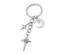 Kelisdi Sweet Cool Wind - Llavero de estrella de cuatro puntas Y2k retro, con hebilla, accesorios, llavero colgante para mujer, B, Talla única