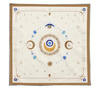 Kelisdi Tapiz cuadrado de adivinaciones con patrón de ojos, mantel de astrología, mantel de tarots, mantel de brujería, suministros de adivinaciones, decoración de pared