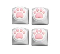 Kelisdi Tecla de pata de gato OEM hecha a mano PBT de silicona suave que mejora la comodidad de escritura para los amantes de los gatos y uso de teclas de silicona PBT