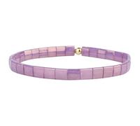 KELITCH Miyuki Tila Pulseras elásticas Pulseras de perlas para mujer hechas a mano Pulseras de playa de colores - Lila 09B