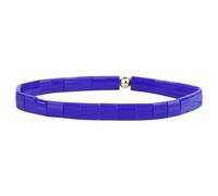 KELITCH Miyuki Tila Pulseras elásticas Pulseras de perlas para mujer hechas a mano Pulseras de playa de colores - Azul intenso 09C