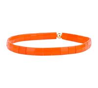 KELITCH Miyuki Tila Pulseras elásticas Pulseras de perlas para mujer hechas a mano Pulseras de playa de colores - Naranja 09F