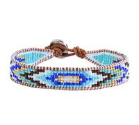 KELITCH Nueva Pulsera Hilo Cuentas Miyuki Nuevas Pulseras Abrigo Cuero Pulseras Mujer Trenzadas Tejidas