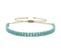 KELITCH Pulseras perlas Tila Glod para mujer Pulseras de la amistad Miyuki de colores para combinar - Verde menta 23I