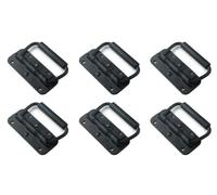 Kellegour 6 asas de caja con resorte, asas plegables de 100 mm, color negro, asas plegables de metal, asas plegables para cajas de altavoces, cajas de herramientas, cajas de herramientas, cajas de