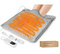 Kellegour Calentador de Pies,Calientapies Electrico,Manta Electrica,6 Calentamiento Niveles,4 Modes Temporizadores,Almohadilla Termica Ultra Suave,para Relajación Corporal para Mujeres Hombres(Gris)