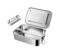 Kellegour Fiambrera de acero inoxidable,Fiambrera Metálica Ecológica sin BPA,1200ML Bento Box con 2 Compartimentos Extraíbles Impermeables,Lunch Box para Picnic,Colegio,Trabajo,Niños,Adultos