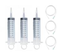Kellegour Jeringa con manguera, jeringa dosificadora reutilizable, jeringa de plástico con manguera, jeringa de 100 ml, jeringa sin aguja, jeringas desechables, para laboratorio, alimentación animal,