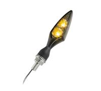 Kellermann 148.100 Micro Rhombus Dark - Intermitente con Forma de rombo para Manillar de Moto (Cristal Tintado, Frontal Izquierdo, Trasero Derecho), Color Negro