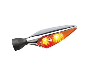 Kellermann Trasero, luz de freno, unidad de señal de giro Micro Rhombus DF, cromo, trasero derecho, plata para Hombres
