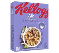 Kellogg's All-Bran Fruta y Fibra 500g | Copos de trigo integral con fruta, muy ricos en fibra y aptos para vegetarianos, para disfrutar de un desayuno completo
