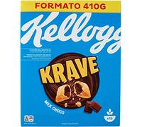 Kellogg's Krave Milk Choco Flavour Cereales de trigo, avena y arroz con relleno de chocolate con leche, 3 paquetes de 410 g