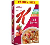 Kellogg's Special K Breakfast Cereal, cereal de fibra, desayuno familiar, tamaño familiar, bayas rojas, caja de 15.5 onzas (1 caja)
