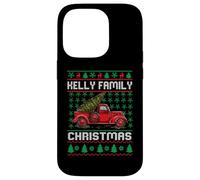 Kelly Family Ugly Christmas Sweater Red Truck Funny Xmas Carcasa para iPhone 14 Pro