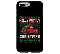 Kelly Family Ugly Christmas Sweater Red Truck Funny Xmas Carcasa para iPhone 7 Plus/8 Plus