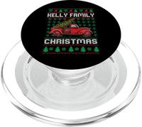 Kelly Family Ugly Christmas Sweater Red Truck Funny Xmas PopSockets PopGrip para MagSafe