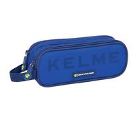KELME BLUE - Portatodo Doble Niño, Estuche Infantil, Estuche Niño, Ideal para Niños en Edad Escolar, Cómodo y Versátil, Calidad y Resistencia, 21x6x8 cm
