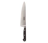 Kelomat Cuchillo de cocina de acero cromado inoxidable con mango remachado en color negro y plateado, tamaño: 20 cm, 2457-042