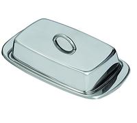 KELOmat Mantequera acero inoxidable 19,3 x 10,6 x 5 cm - Mantequera con tapa Inoxidable Utensilios de cocina