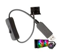 keloppasit Adaptador USB para Ventilador | Conector USB De 3/4 Pines PWM - Adaptador De Velocidad Total del Ventilador,para Enfriamiento De Dispositivos Electrónicos De PC De Escritorio Y