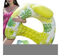 keloppasit Flotadores Inflables para Adultos,Flotador Tipo Tumbona con Sombrilla para Adultos - Colchonetas Antideslizantes Resistentes Silla Acuática Recreo Exterior Playa Río Relajación