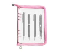 keloppasit Funda De Carpeta Planificador - Protector De Cremallera Pvc Transparente Para 6 Anillas - Funda Económica Para Carpeta De 25x18 Cm - Para Escuela, Negocios, Estudio, Hogar, Viaje Y Boda