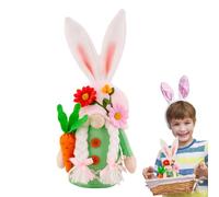 keloppasit Gnomos de Conejo de Pascua | Lindas Figuras Coloridas Decoraciones de Temporada | Muñeca de Peluche de de Conejo de Primavera - para el hogar, Oficina, Estante de Escritorio, Bandeja