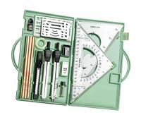 keloppasit Kit de geometría, conjunto de brújulas de geometría - 16x Kit de matemática | Redacción de herramientas con de almacenamiento, suministros de dibujo gráfico para ingenieros de