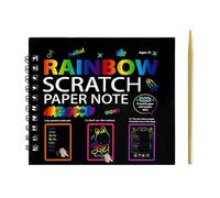 keloppasit Notas para rascar, cuaderno para colorear arcoíris, suministros mágicos para manualidades, para niños, niñas, estudiantes, aula, jardín de infantes, viajes, avión, coche, hogar, sala de