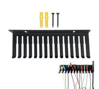 keloppasit Soporte organizador de cables | 13 ranuras para montar en la pared, fácil de instalar, gestión de cables para talleres, estudios, bancos de trabajo, habitaciones de computadora, escritorios