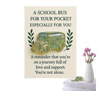 keloppasit Tarjetas De Abrazo De Bolsillo - Tarjetas de Felicitación Inspiradoras 2D de Autobús Escolar - Decoración Manual De Recuerdo Para Niños Profesores Padres Coleccionistas