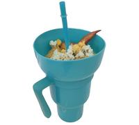 keloppasit Taza Para Aperitivos Y Bebidas - Vaso de Bebida con Bol para Snacks en la Parte,Contenedor Antiderrames Para Comida Y Bebidas, Para Patatas Fritas, Fruta, Postres, Palomitas, Té En Fiestas