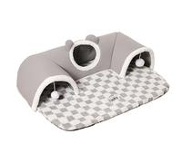 keloppasit Túnel para Gatos, túnel para Gatitos de Agujeros, tapete para Dormir, Suministros para Mascotas, para Interiores y Gatitos pequeños, Cachorros, Conejos, dormitorios, Sala de Estar