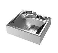 KELUNIS Acero Inoxidable Cesta para Freír Colador Skimmer, Cesta para Freír Extraíble con Filtro De Red, Herramienta De Cocina De Cocina para Restaurante Comercial Y Uso Doméstico,L