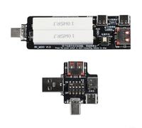 Kelvin Medidor de resistencia de alambre, probador M001, detección de energía tipo C, lectura precisa de corriente de voltaje, transferencia de datos rápida, para técnicos y aficionados