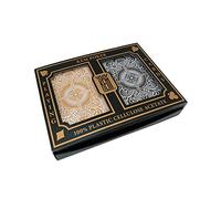 KEM Arrow Black & Gold Wide Jumbo Index. Set de 2 Barajas de Cartas de Poker Calidad profesinal. Indice Jumbo