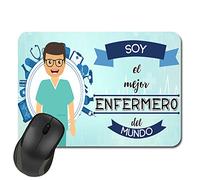 Kembilove Alfombrilla ratón - Regalos Originales para Hombre - Soy el Mejor Enfermero del Mundo - Alfombrilla Escritorio - Regalos Originales para Hombre - Alfombrilla Ordenador Profesiones