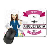 Kembilove Alfombrilla ratón - Regalos Originales para Mujer - Soy la Mejor Arquitecta del Mundo - Alfombrilla Escritorio - Regalos Originales para Hombre - Alfombrilla Ordenador Profesiones