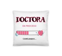 Kembilove Cojín Doctora Personalizado - Regalo Original para Médicas - Decoración para Consultas y Clínicas - Frases Divertidas y Motivadoras - Cojín con Relleno 40x40 cm