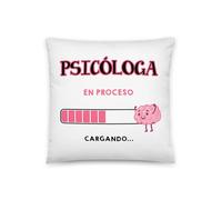 Kembilove Cojín Psicóloga Personalizado - Regalo Original para Psicólogas - Decoración Consulta Terapia - Frases Motivadoras - Cojín con Relleno 40x40 cm - Profesionales de la Psicología
