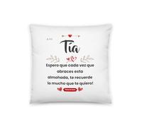 Kembilove Cojin Tía | Cojin Dia de la Madre | Regalos para hacerle a tu Mejor Amiga | Regalo Dia de la Madre | Regalo Personalizado | Cojin Mama