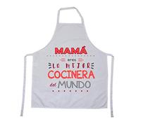 Kembilove Delantal cocina mujer - Regalos personalizados - Delantal con Mensaje Mamá eres la mejor cocinera del Mundo - Que regalar a tu madre - Regalos originales
