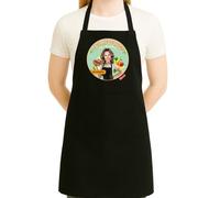 Kembilove Delantal para Frutera Personalizado con Caricatura | Regalo Original para Mujer Trabajadora de Frutería con Nombre | Uniforme Divertido y Profesional para Tienda o Mercado