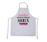 Kembilove Delantal Personalizado Ajustable Eres la mejor abuela del mundo - Delantales para Madres, Padres, Abuelas, Abuelas con nombre personalizado - Regalo Original Abuelas, Madres, Cumpleaños